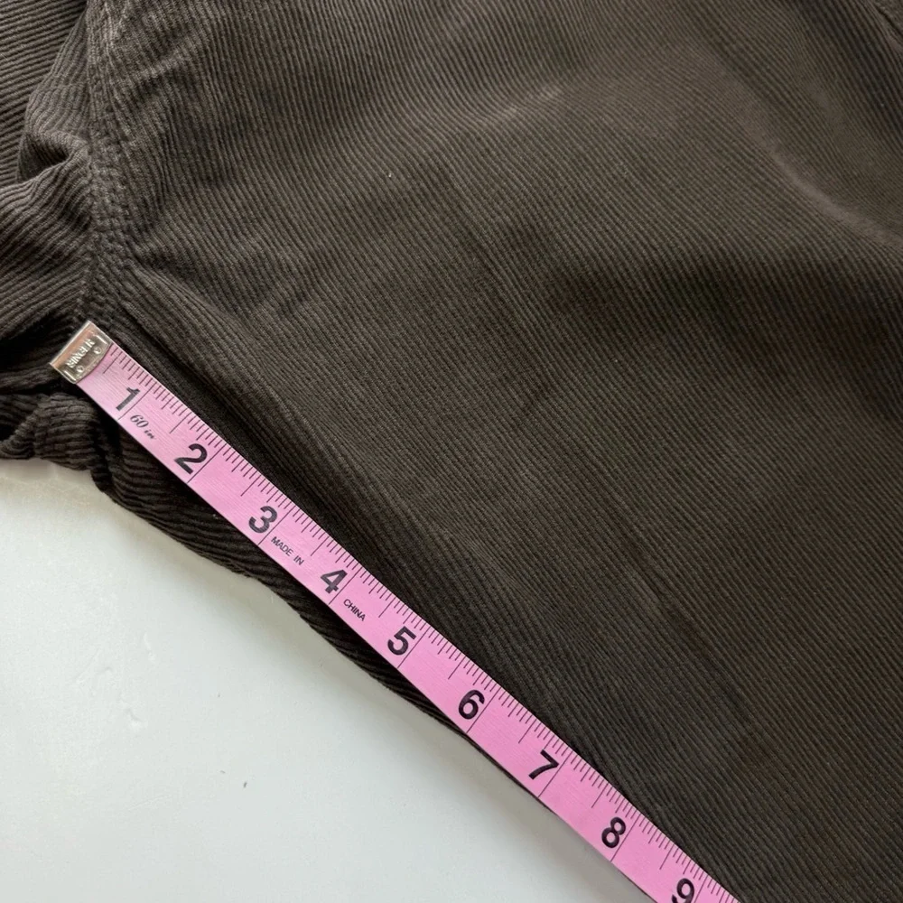 Cotton On Elastic Worker Pants Mens 2XL Brown High Rise Corduroy Drawstring